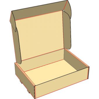 Развёртка коробки с ушками, шкатулка, 0427